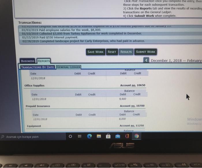 these steps for each subsequent transaction. 3) Click the Reports tab and