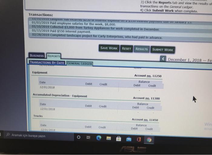 view the results of recording these Transactions: 12/31/2018 Each Friday, Laughter pays