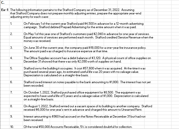 rent on the building it occupies for one year in advance. The