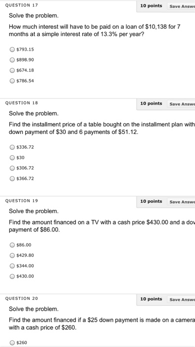  Solve the problem. How much interest will have to be paid
