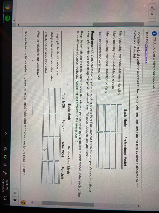 estimated $1,149,500 of manufacturing overhead and 605,000 machine hours for the year.