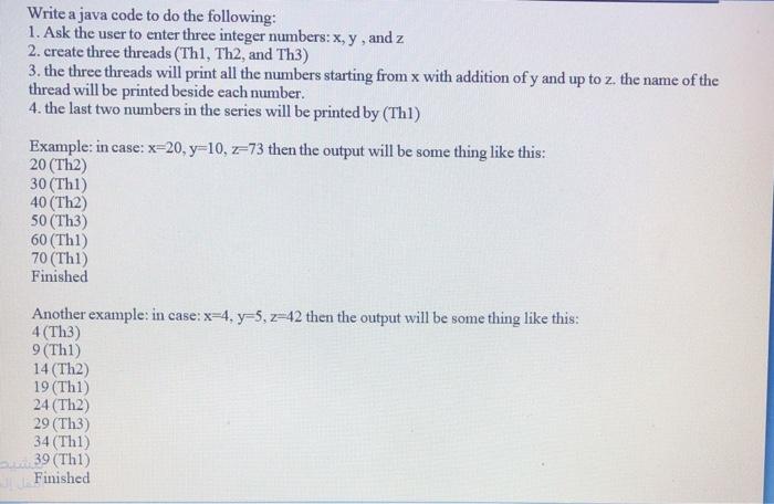 write code java Write a java code to do the following: 1.