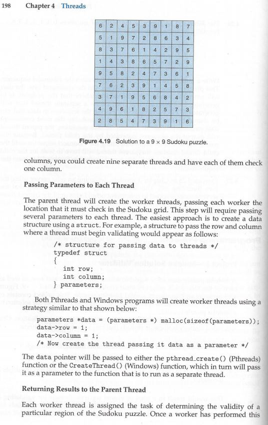 provided below and finish it using the pthreads under UNIX. The input
