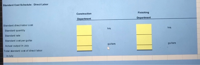 company uses a standard, job-order cost- accounting system in two production departments.