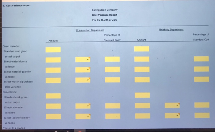 inspected in the Finishing Department. The diagram below depicts the production process