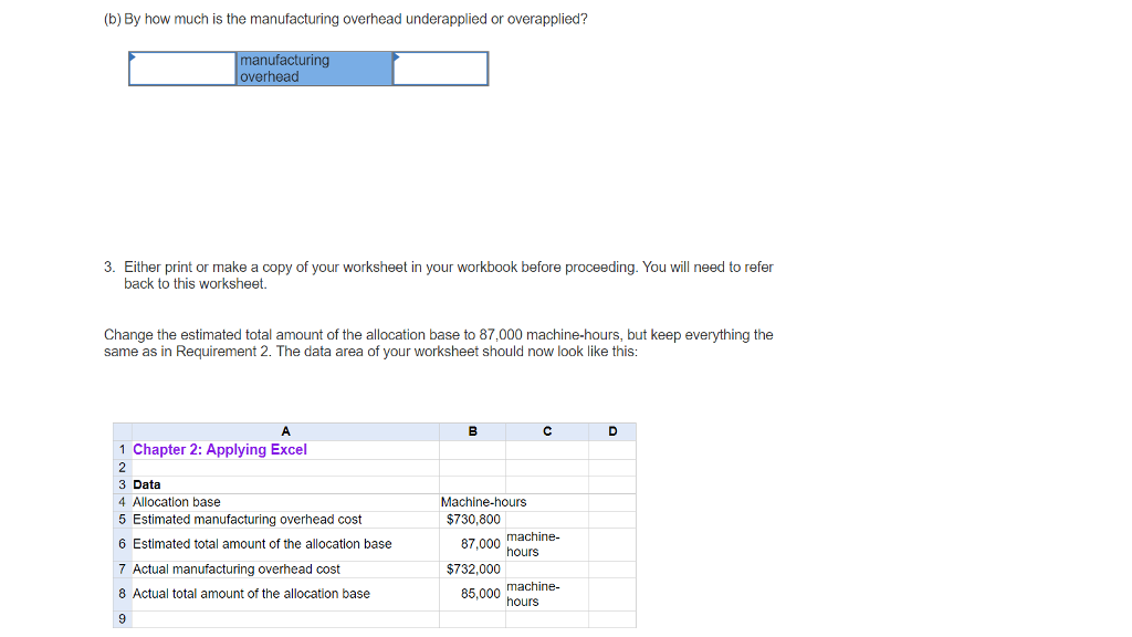 2) 2. Change all of the numbers in the data area of