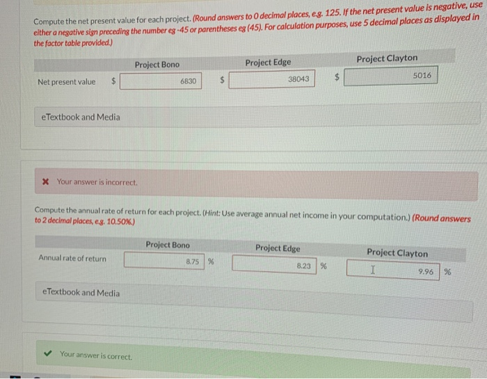 investment proposals. Each investment has a useful life of 5 years. Relevant