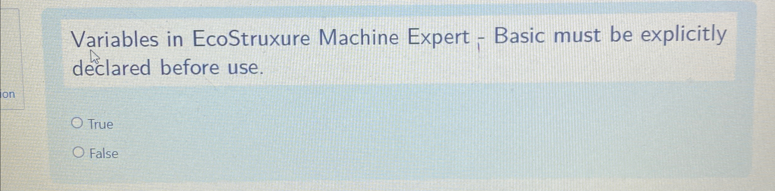  Variables in EcoStruxure Machine Expert - Basic must be explicitly declared