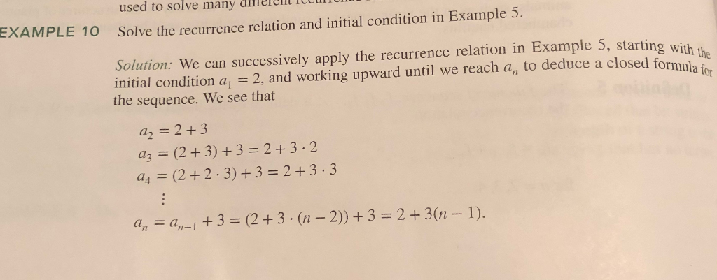 Find the solution to the recurrence relation with the given initial condition.