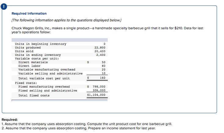  I ONLY NEED THE ANSWER TO NUMBER 2 O Required Information