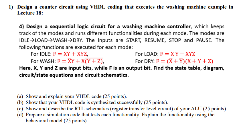  MY VHDL ASSIGNMENT. PLEASE HELP. Design a counter circuit using VHDL