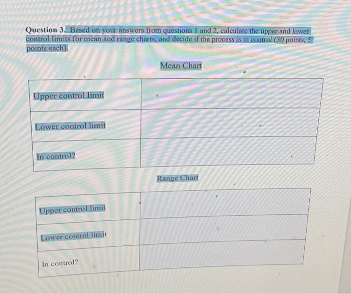 in the lecture to calculate the following based on the sample and