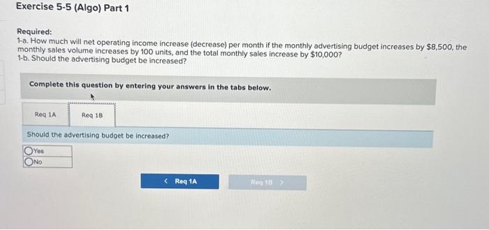 Selling Price, and Volume [LO5-4] [The following information applies to the questions