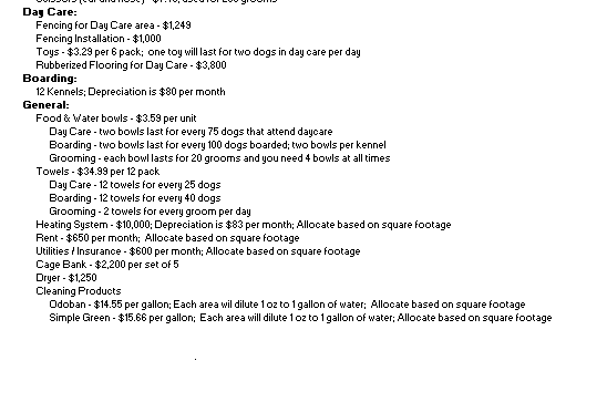 MILESTONE (Blue Tabs): GENERAL You plan to open a pet services business