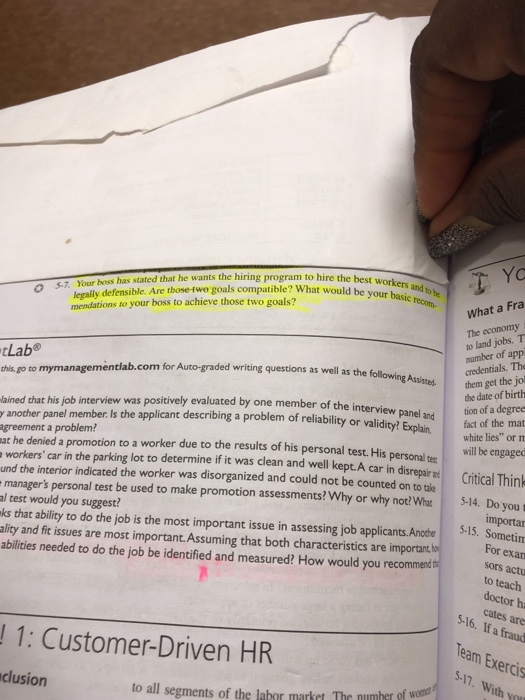  program to hire the best workers legally defensible. Are those two