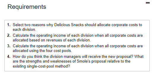 income of each division when all corporate costs are allocated based on