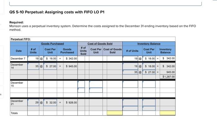 Trey Monson starts a merchandising business on December 1 and enters into