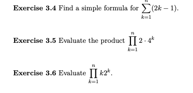 What is the solution Exercise 3.4 Find a simple formula for La