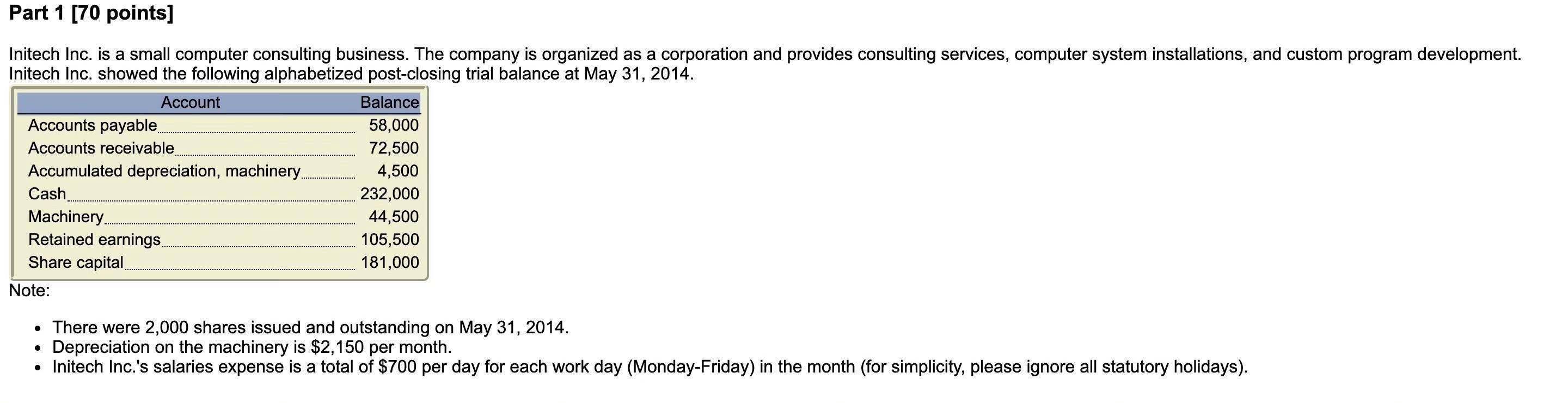 adjusting entries on June 30, 2014. HINT: Where might you look to