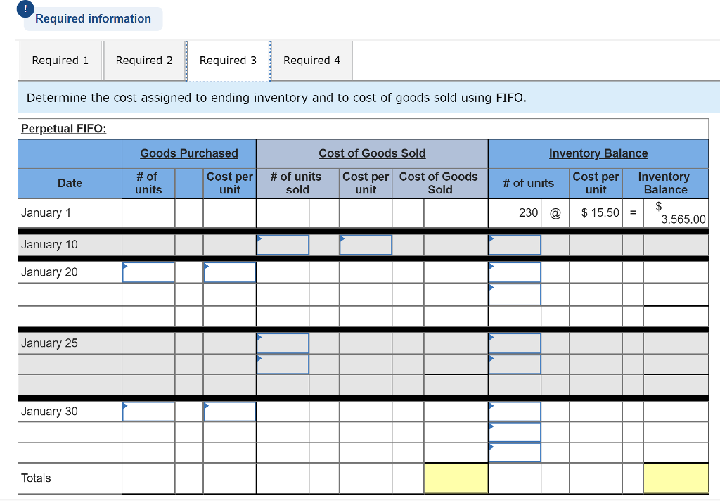 questions displayed below.] Laker Company reported the following January purchases and sales