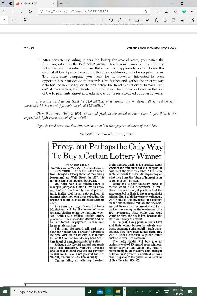  x a CASE #3.PDF E 0 | 2 ofs lo x