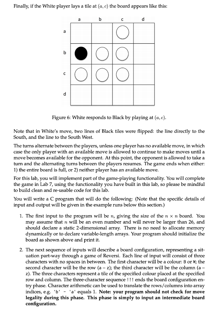 that will be used (in Lab 7) as part of a Reversi