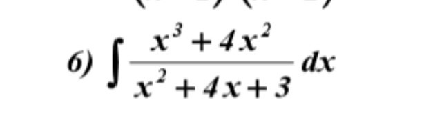  x3 + 4 x 2 6). dx x + 4x +