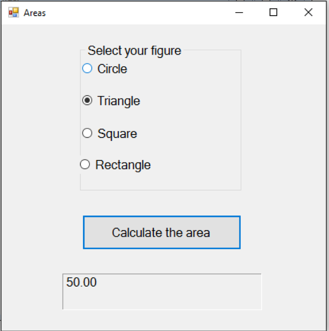 of radio buttons contained in a GroupBox. The GroupBox can be found