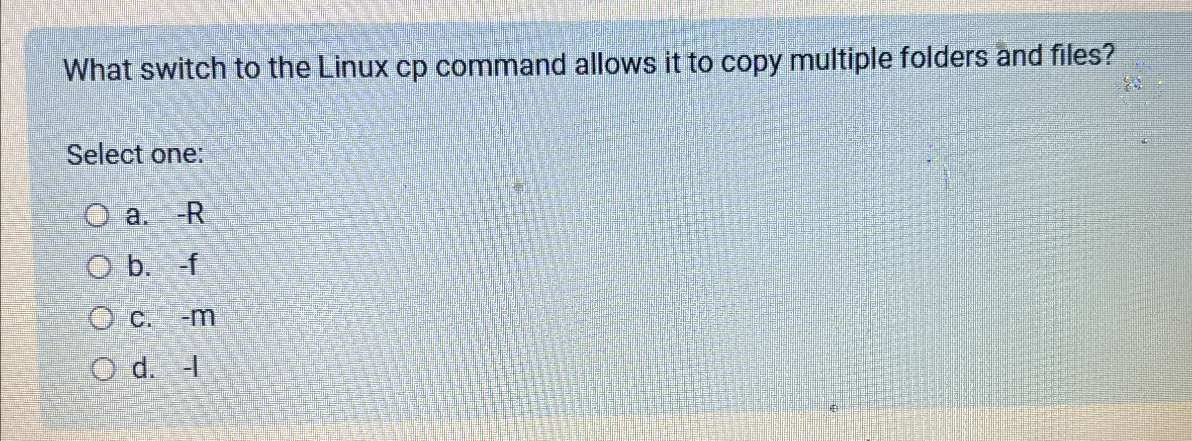  What switch to the Linux cp command allows it to copy