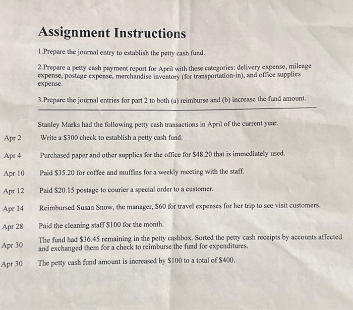 need help with an assignment Assignment instructions 1.Prepare the journal entry to