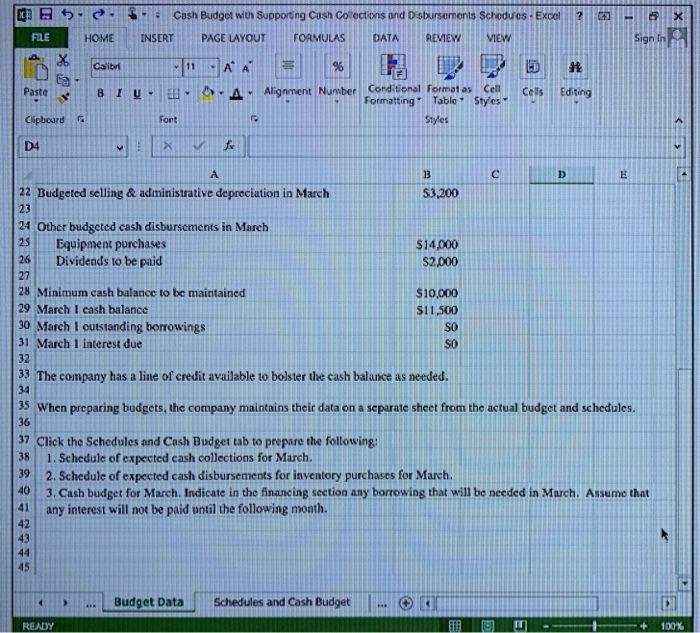 of the year. The Controller has asked you to prepare the Cash