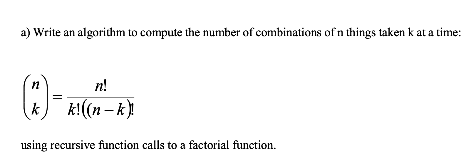  Please write the algorithm in a step by step format, not