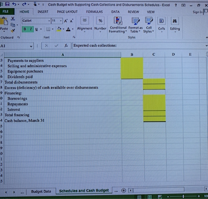 suppliers. Use the information included in the Excel Simulation and the Excel
