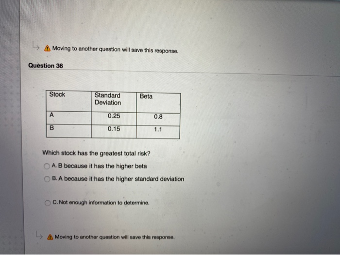  > Moving to another question will save this response. Question 36