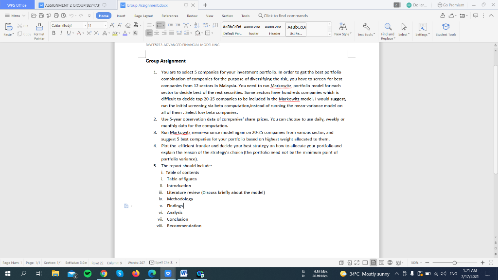  WPS Office ASSIGNMENT 2 GROUP(027473) W Group Assignment.docx + 2 Dollar...