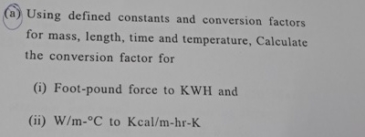  (a) Using defined constants and conversion factors for mass, length, time