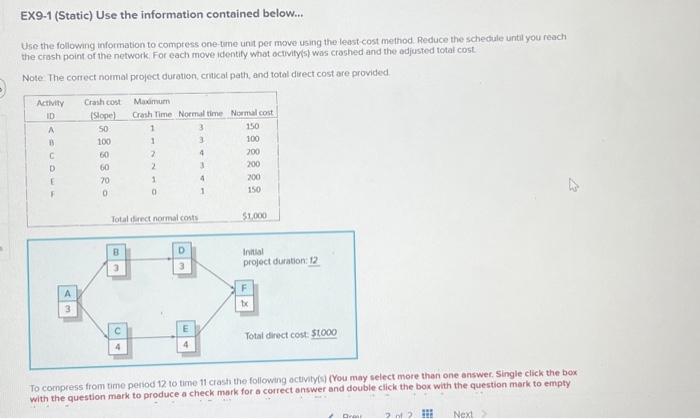  answer this entire question please To compress from time period 12