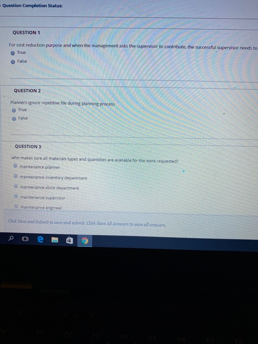  Question Completion Status: QUESTION 1 For cost reduction purpose and when