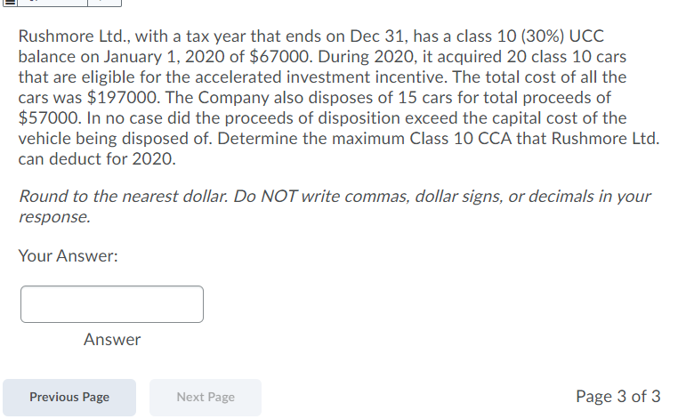 Rushmore Ltd., with a tax year that ends on Dec 31,