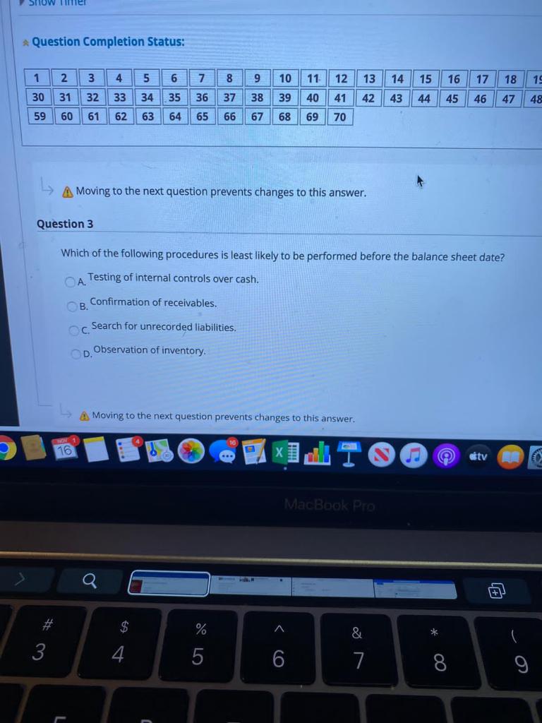  STIOwner Question Completion Status: 1 2 3 4 5 6 7