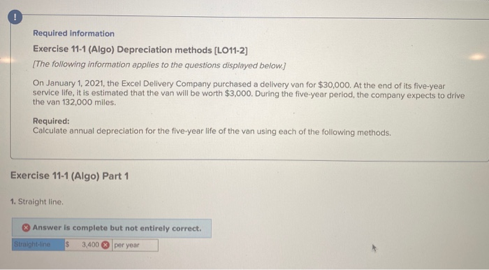  please complete and correct all 3 parts to the question Required