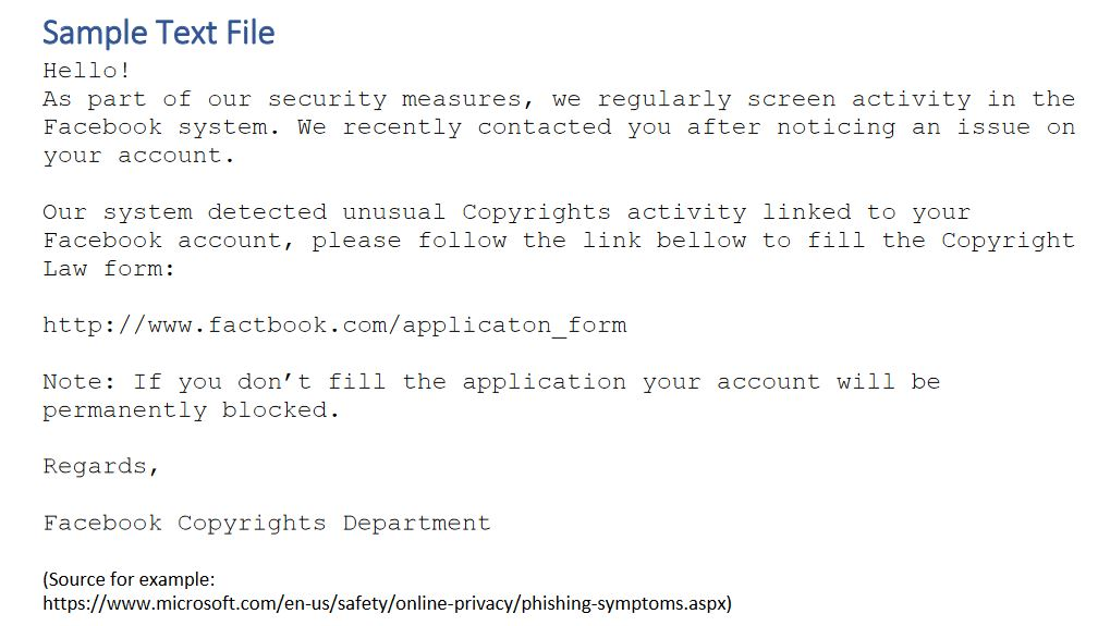 an input file against a list of 30 words commonly seen in