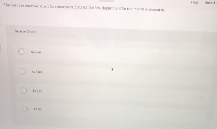 in process inventory Materials costs Conversion costs Percent complete with respect to