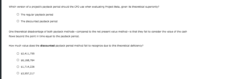 method helps firms establish and identify a maximum acceptable payback period that
