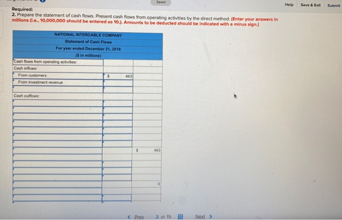 for National Intercable Company. Additional Information from NIC's accounting records is provided