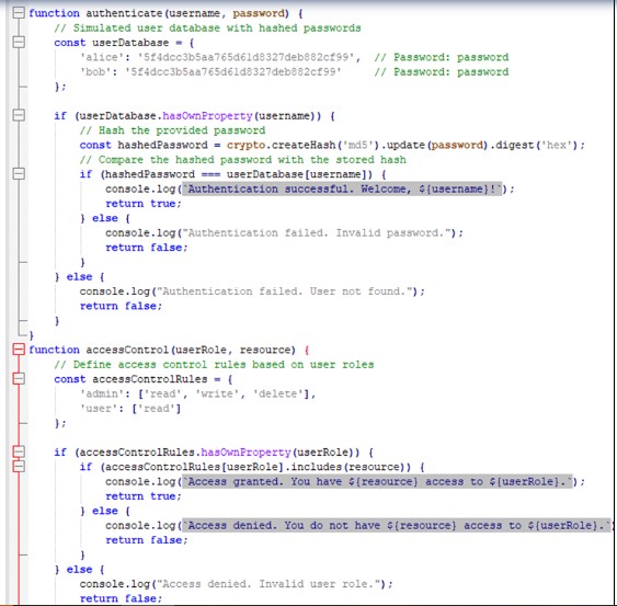  You are a cybersecurity analyst tasked with conducting a code review