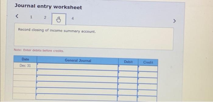 with normal balances is from the December 31 adjusted trial balance of