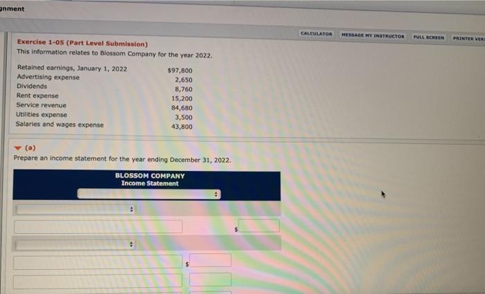 onment CALCULATOR MESSAGE HY INSTRUCTOR FULL SCREEN PRINTER VERI Exercise 1-05