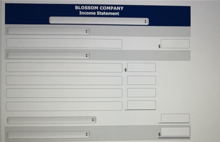 (Part Level Submission) This information relates to Blossom Company for the year