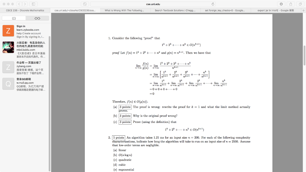 please solve problem 1 cse.unl.edu 0?? CSCE 235 Discrete Mathematics cse.unl